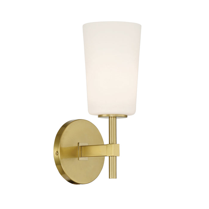 Crystorama COL-101-AG One Light Wall Sconce, Aged Brass