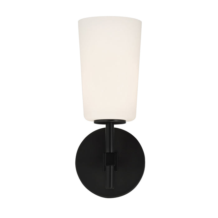 Crystorama COL-101-BK One Light Wall Sconce, Black