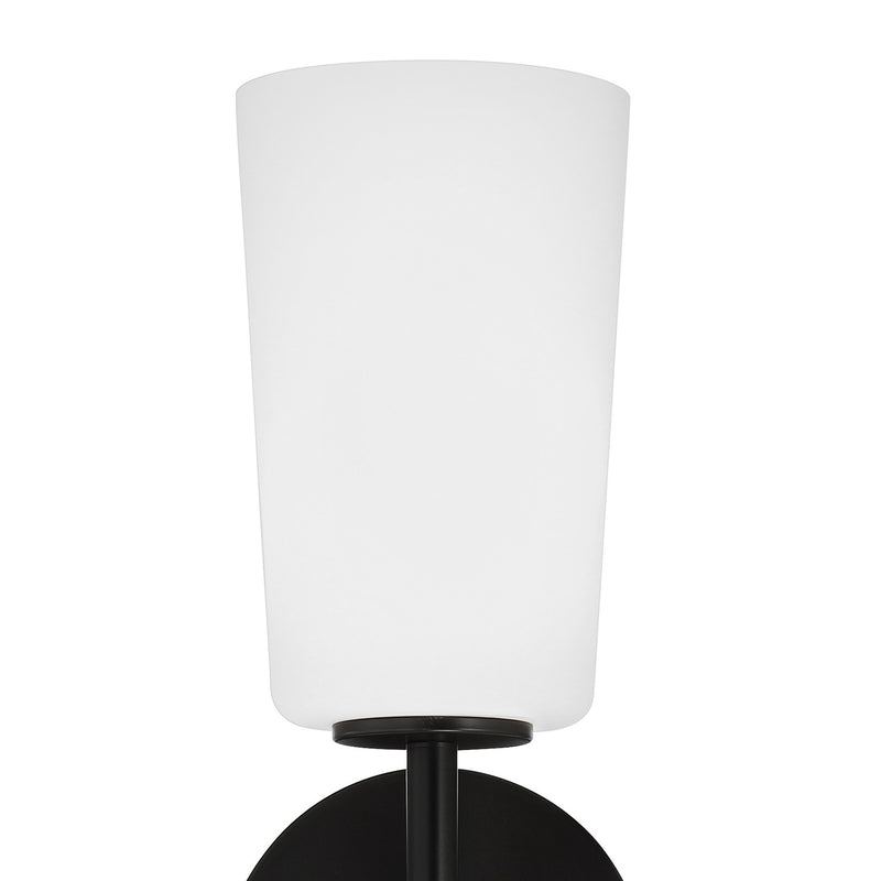 Crystorama COL-101-BK One Light Wall Sconce, Black