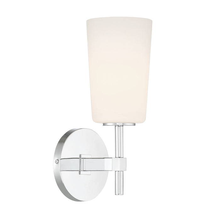 Crystorama COL-101-CH One Light Wall Sconce, Polished Chrome
