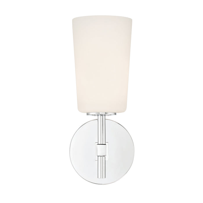 Crystorama COL-101-CH One Light Wall Sconce, Polished Chrome