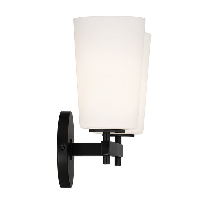 Crystorama COL-102-BK Two Light Wall Sconce, Black