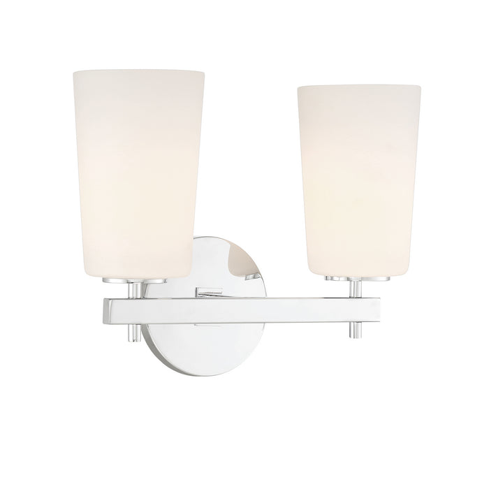Crystorama COL-102-CH Two Light Wall Sconce, Polished Chrome