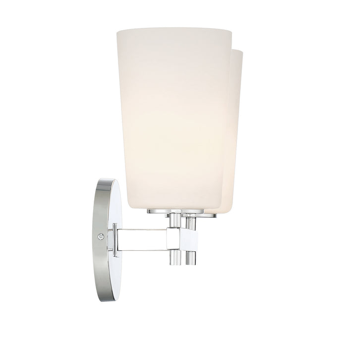 Crystorama COL-102-CH Two Light Wall Sconce, Polished Chrome