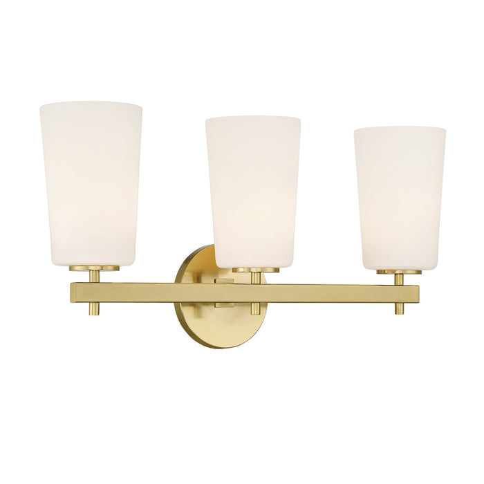 Crystorama COL-103-AG Three Light Wall Sconce, Aged Brass