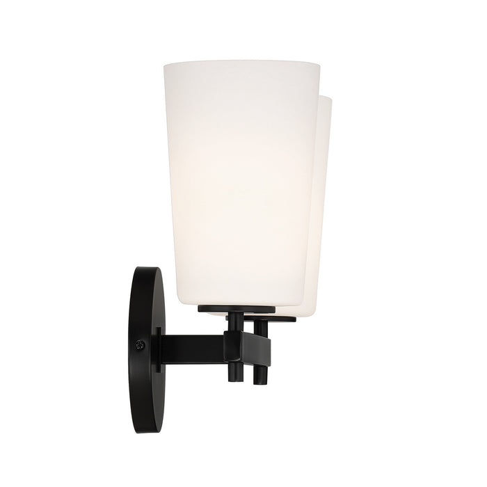 Crystorama COL-103-BK Three Light Wall Sconce, Black