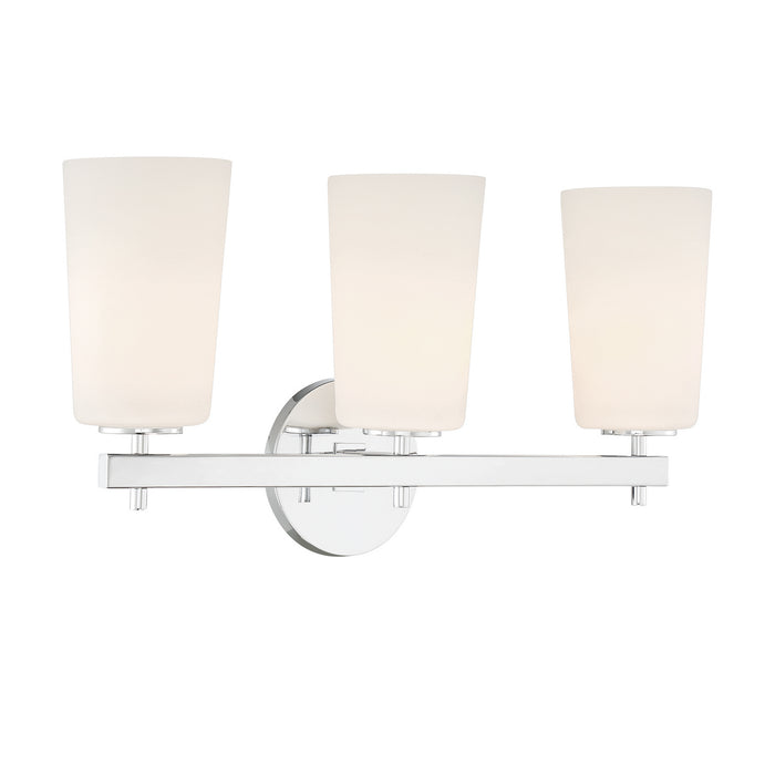Crystorama COL-103-CH Three Light Wall Sconce, Polished Chrome