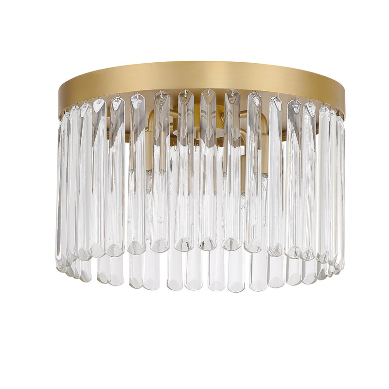 Crystorama EMO-5400-MG Four Light Flush Mount, Modern Gold