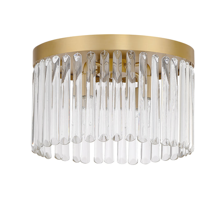 Crystorama EMO-5400-MG Four Light Flush Mount, Modern Gold