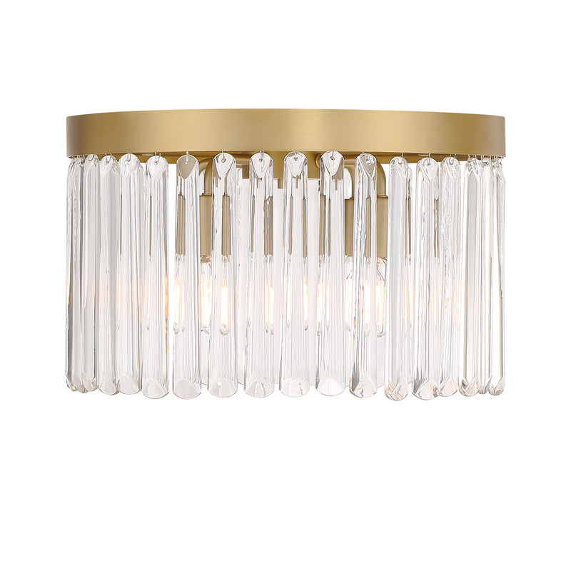 Crystorama EMO-5400-MG Four Light Flush Mount, Modern Gold