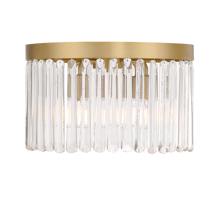 Crystorama EMO-5400-MG Four Light Flush Mount, Modern Gold