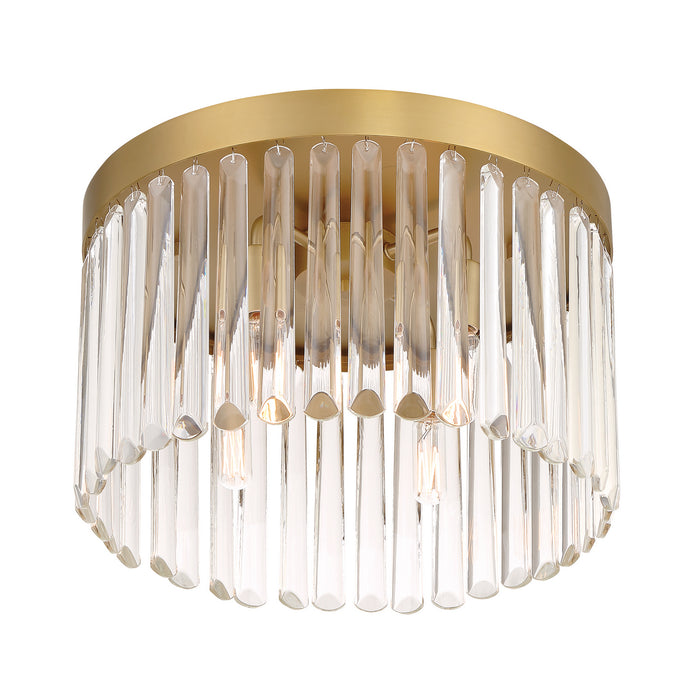 Crystorama EMO-5400-MG Four Light Flush Mount, Modern Gold