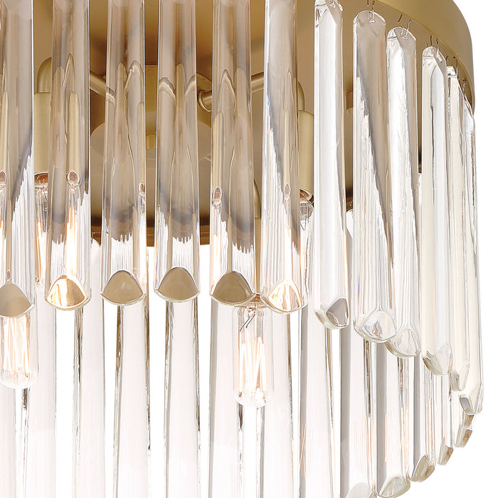 Crystorama EMO-5400-MG Four Light Flush Mount, Modern Gold