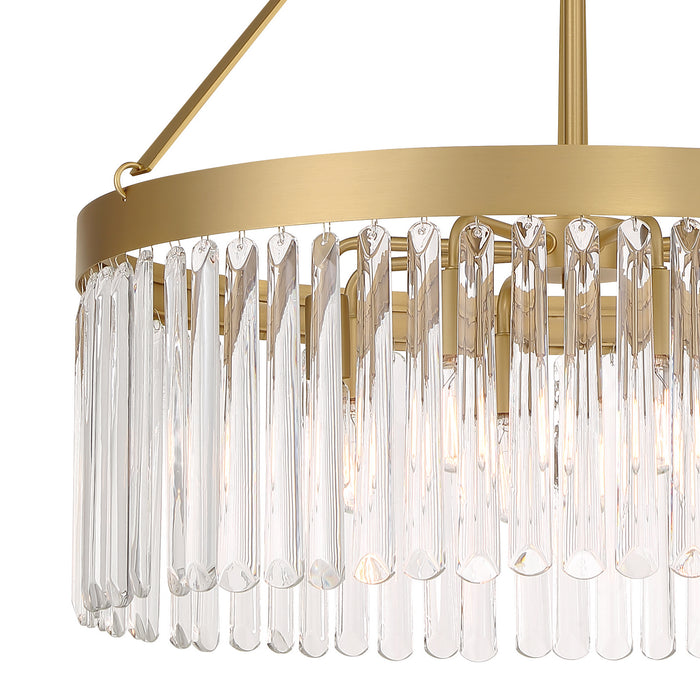 Crystorama EMO-5406-MG Eight Light Chandelier, Modern Gold