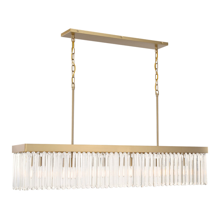 Crystorama EMO-5407-MG Six Light Chandelier, Modern Gold