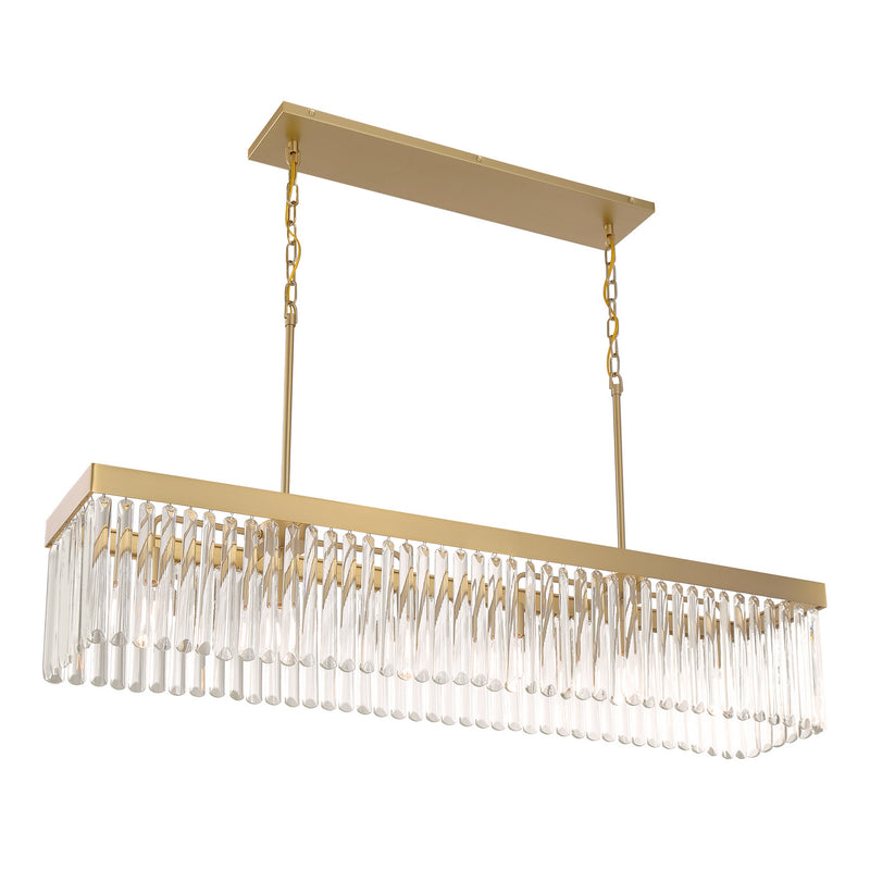 Crystorama EMO-5407-MG Six Light Chandelier, Modern Gold