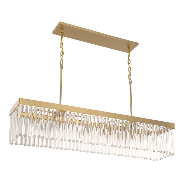 Crystorama EMO-5407-MG Six Light Chandelier, Modern Gold