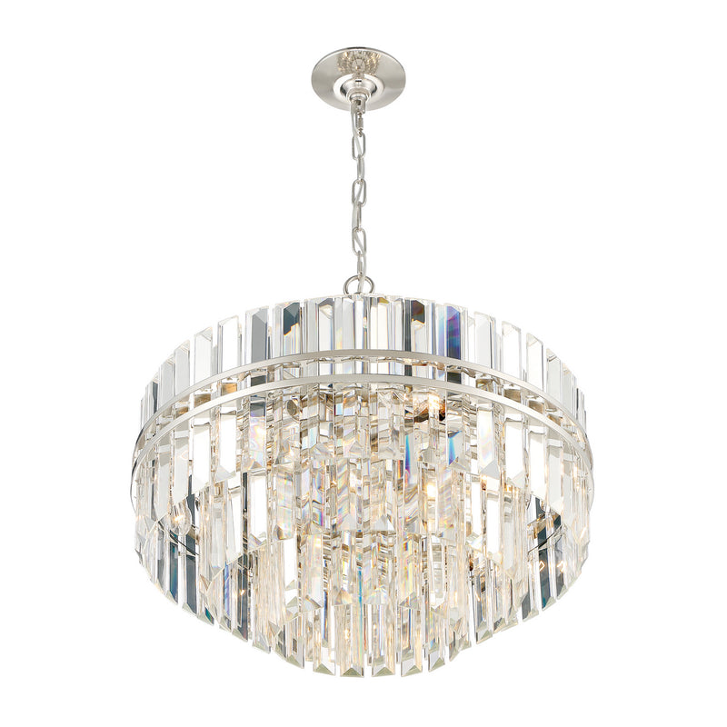 Crystorama HAY-1405-PN 12 Light Chandelier, Polished Nickel