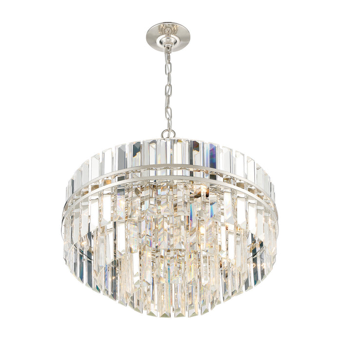 Crystorama HAY-1405-PN 12 Light Chandelier, Polished Nickel