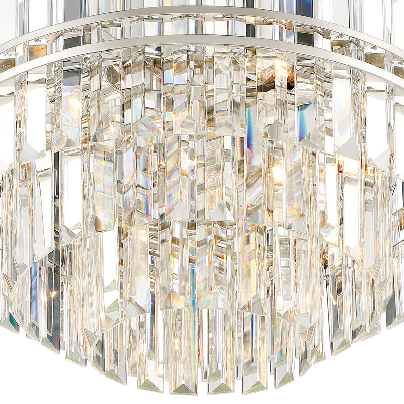 Crystorama HAY-1405-PN 12 Light Chandelier, Polished Nickel