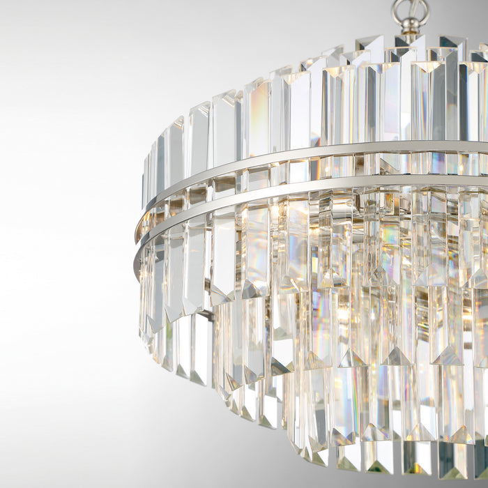 Crystorama HAY-1405-PN 12 Light Chandelier, Polished Nickel
