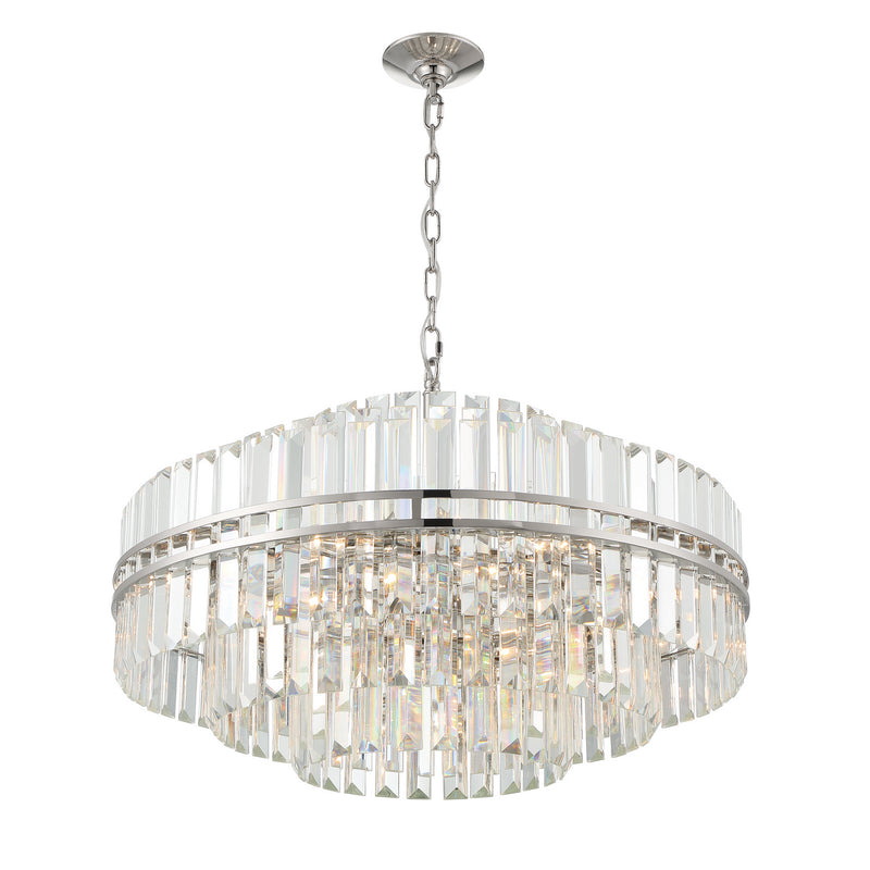 Crystorama HAY-1407-PN 16 Light Chandelier, Polished Nickel