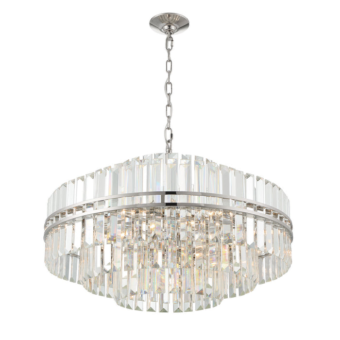 Crystorama HAY-1407-PN 16 Light Chandelier, Polished Nickel