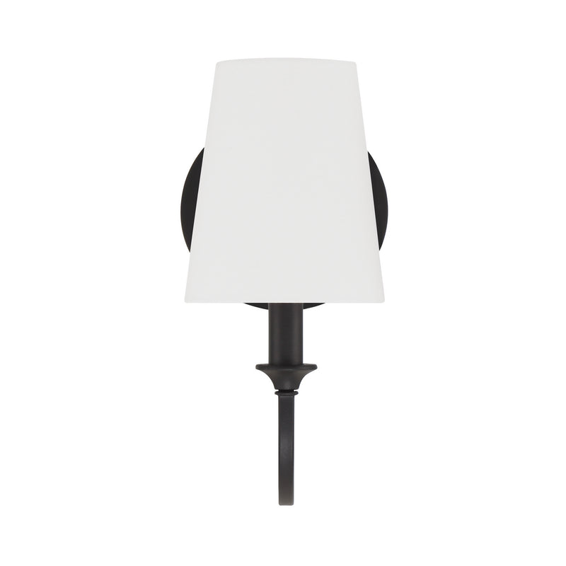 Crystorama PAY-921-BF One Light Wall Sconce, Black Forged