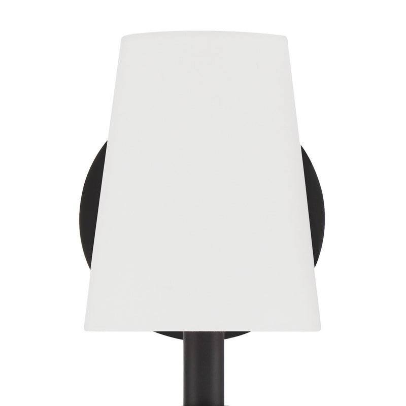 Crystorama PAY-921-BF One Light Wall Sconce, Black Forged