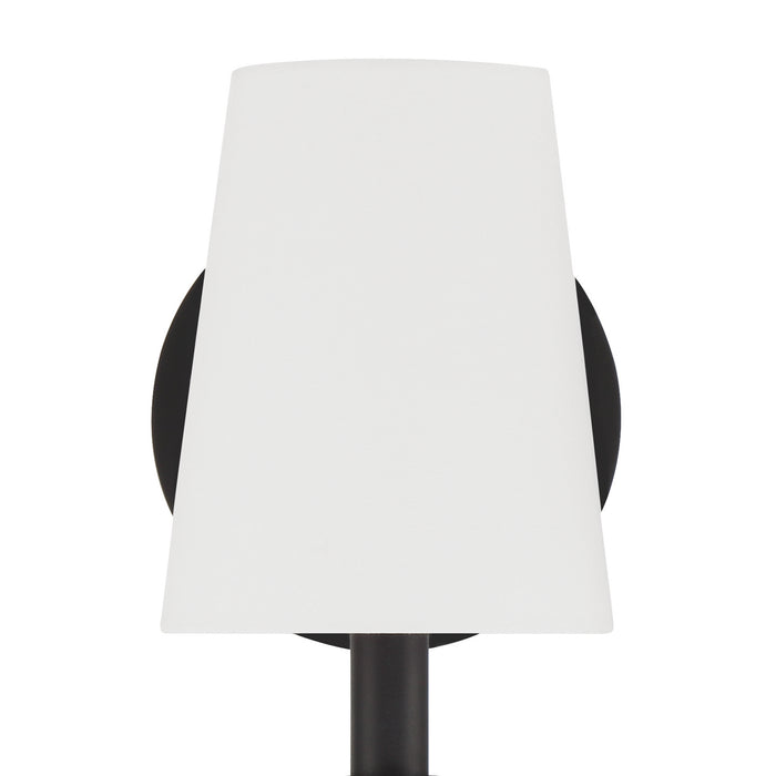 Crystorama PAY-921-BF One Light Wall Sconce, Black Forged