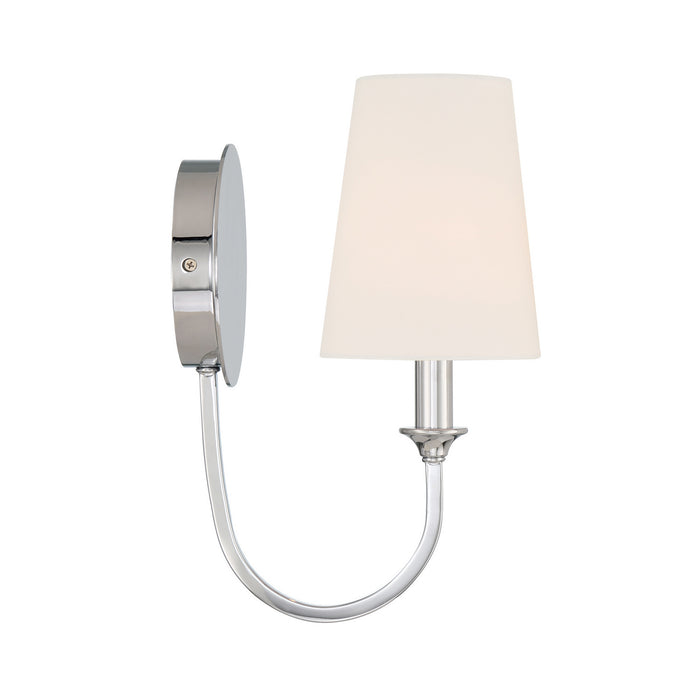 Crystorama PAY-921-CH One Light Wall Sconce, Polished Chrome