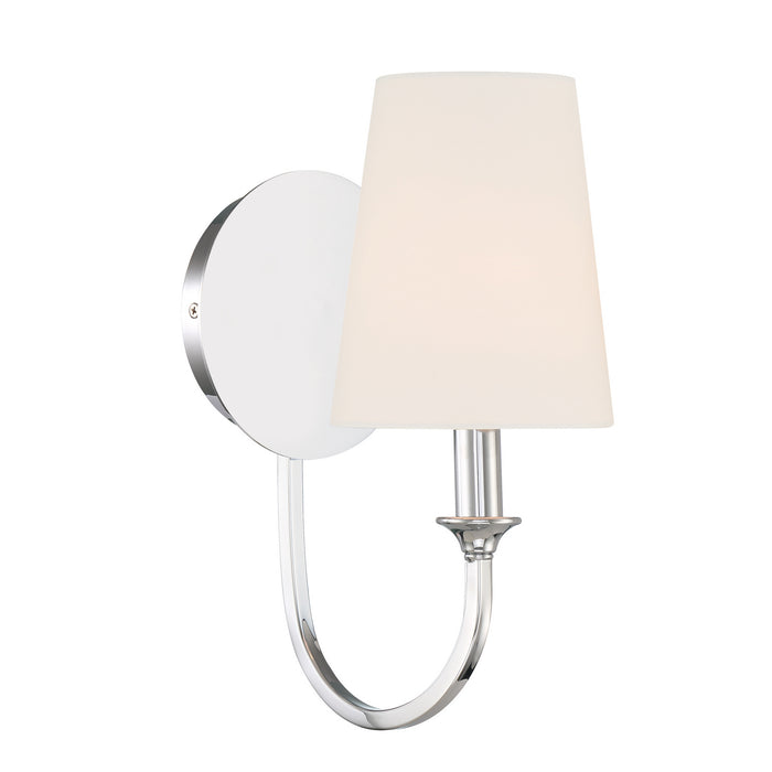 Crystorama PAY-921-CH One Light Wall Sconce, Polished Chrome