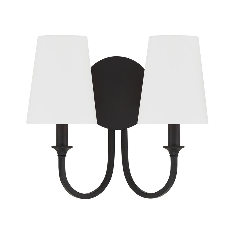 Crystorama PAY-922-BF Two Light Wall Sconce, Black Forged