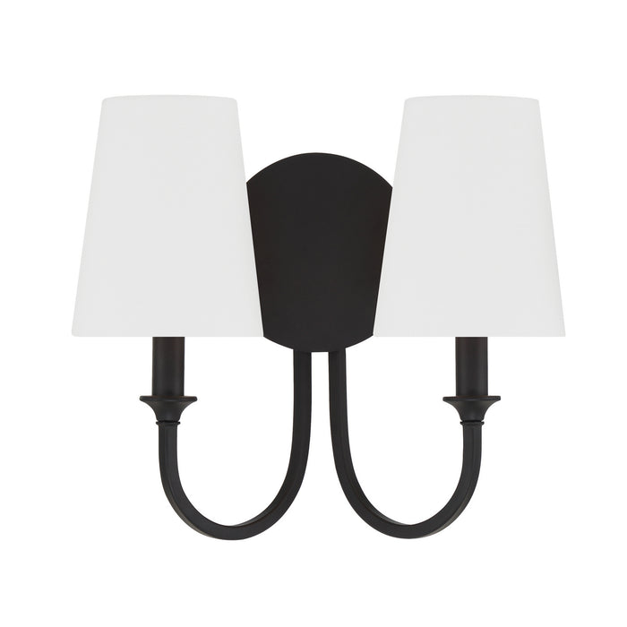 Crystorama PAY-922-BF Two Light Wall Sconce, Black Forged