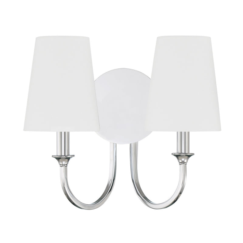 Crystorama PAY-922-CH Two Light Wall Sconce, Polished Chrome
