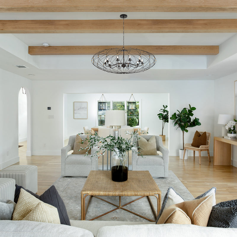 Crystorama ZUC-A9039-EB-GA Ten Light Chandelier, English Bronze + Antique Gold