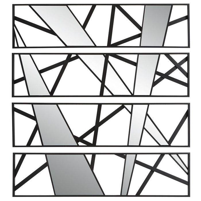 Uttermost 04332 Wall Decor, Set/4, Satin Black