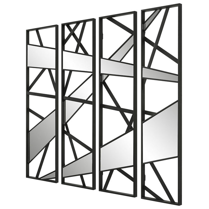 Uttermost 04332 Wall Decor, Set/4, Satin Black