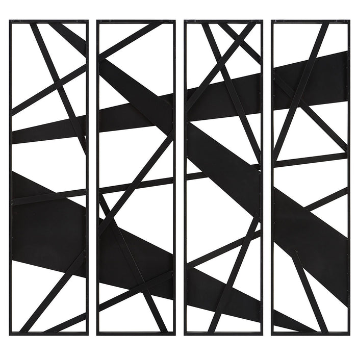 Uttermost 04332 Wall Decor, Set/4, Satin Black