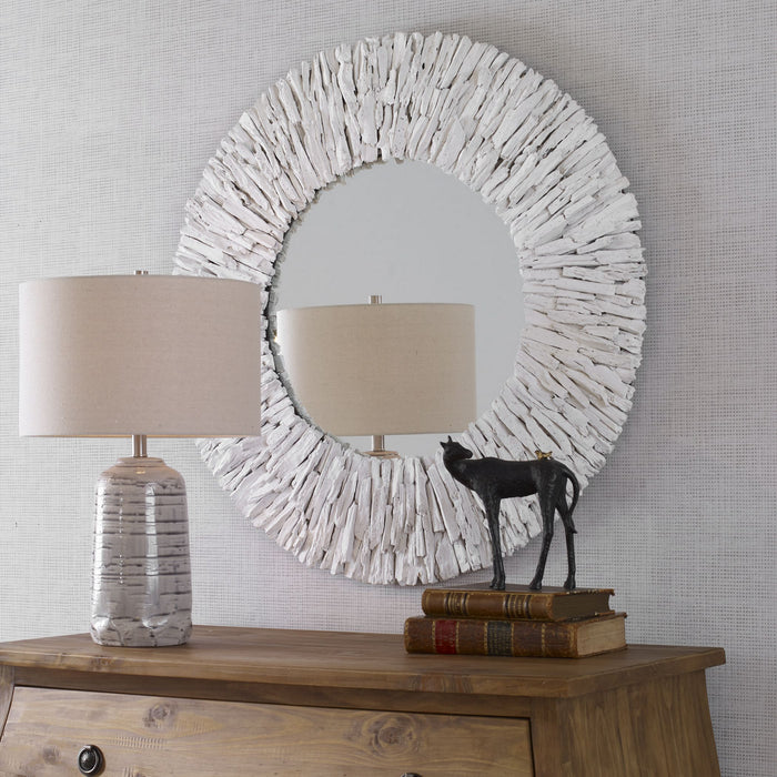 Uttermost 09808 Mirror, Matte White