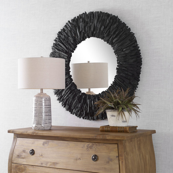 Uttermost 09811 Mirror, Satin Black