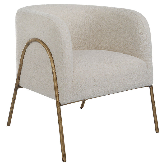 Uttermost 23686 Accent Chair, Aged Gold