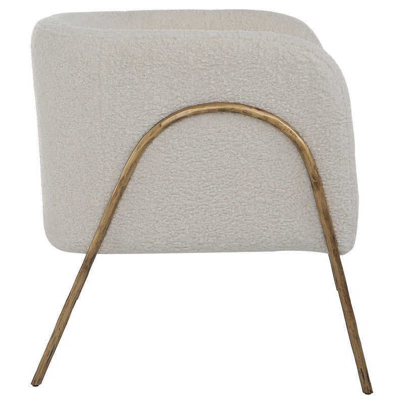 Uttermost 23686 Accent Chair, Aged Gold