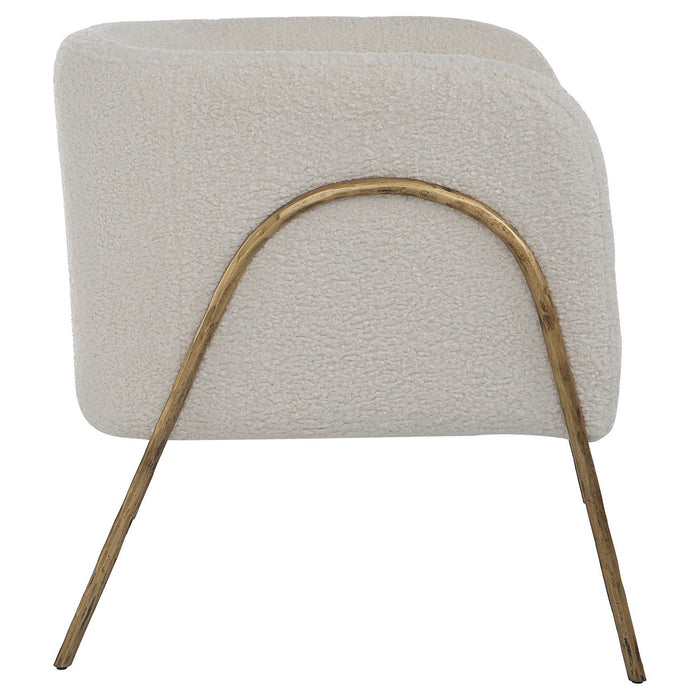 Uttermost 23686 Accent Chair, Aged Gold