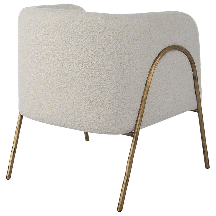 Uttermost 23686 Accent Chair, Aged Gold