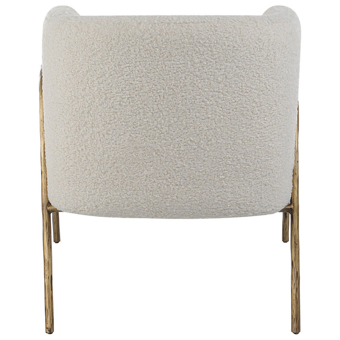 Uttermost 23686 Accent Chair, Aged Gold