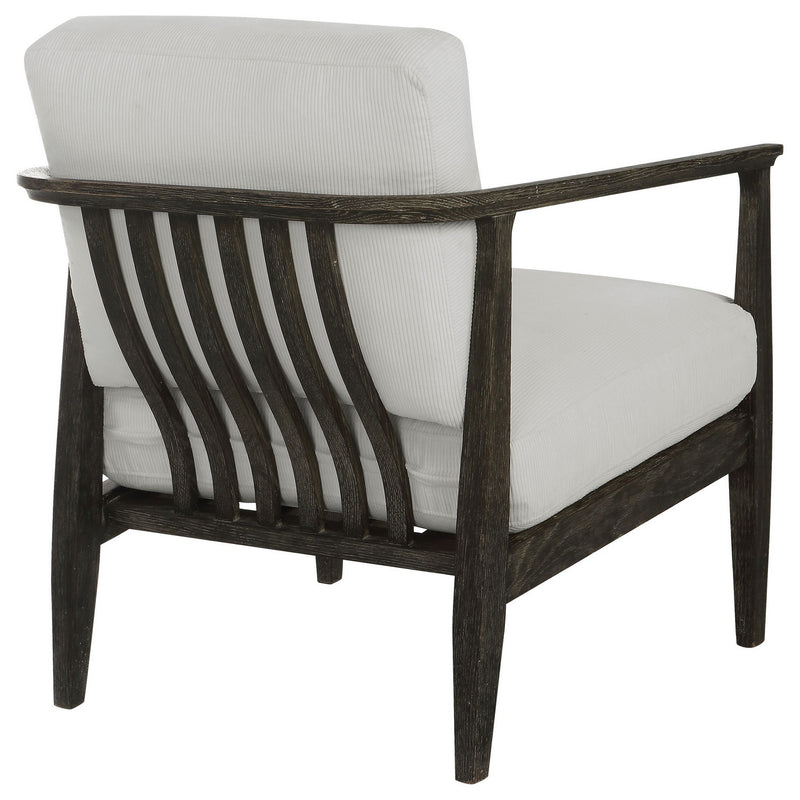 Uttermost 23696 Accent Chair, Solid Oak Wood
