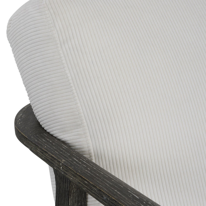 Uttermost 23696 Accent Chair, Solid Oak Wood