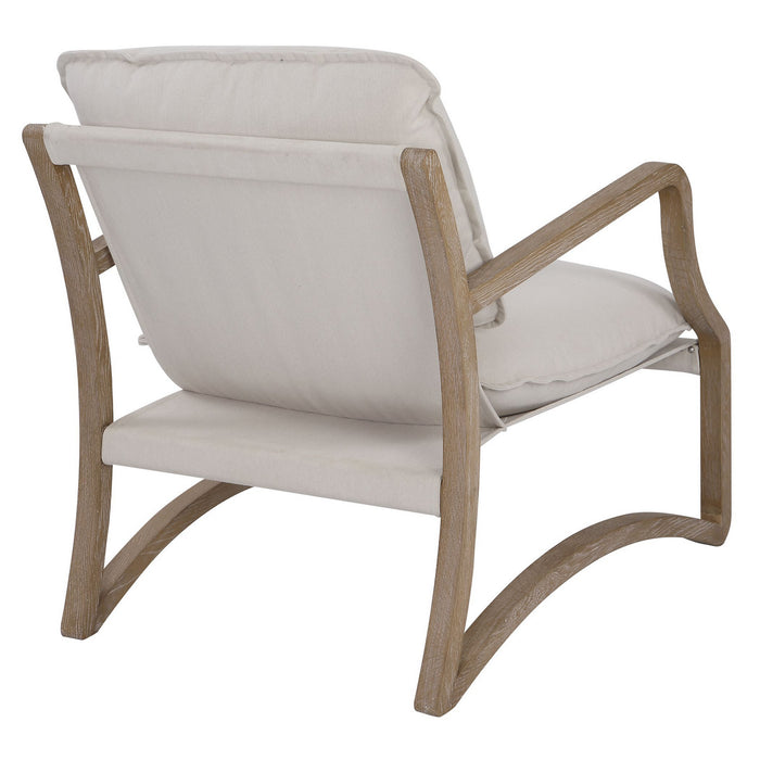 Uttermost 23712 Accent Chair, Solid Oak
