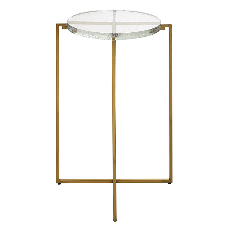 Uttermost 25226 Accent Table, Brushed Gold
